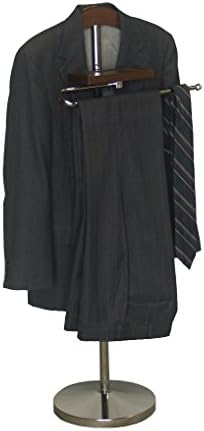 Proman Products VL17017 Valet with Hanger, Tray & Trouser Bar, Brown