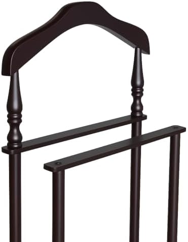 Proman Products Sakura Twin Valet with Wooden Hanger, Trouser Bar & Tie Bar, Walnut
