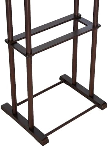 Proman Products Sakura Twin Valet with Wooden Hanger, Trouser Bar & Tie Bar, Walnut