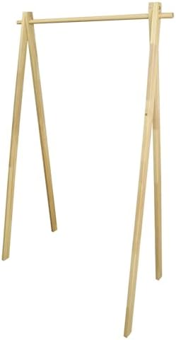 Solid Wood No Tool Assembly Collapsible Aesthetic Clothing Garment Rack