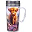Spoontiques Insulated Travel Mug, 14oz - Double Wall Stainless & Acrylic Drink Cup with Twist Top Lid & Handle - US Air Force