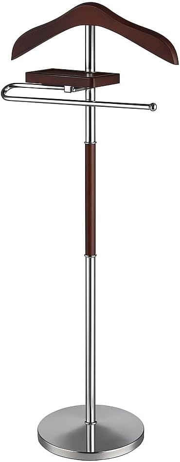 Proman Products VL17017 Valet with Hanger, Tray & Trouser Bar, Brown