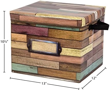 Teacher Reclaimed Wood Storage Box, 13''L x 12''W x 10.5''H