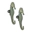 Zingz & Thingz Decorative Cast Iron Animal Wall Hook Collection, 6.5x1x2.5, Seahorse, 2 Count