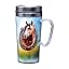Spoontiques Insulated Travel Mug, 14oz - Double Wall Stainless & Acrylic Drink Cup with Twist Top Lid & Handle - US Air Force