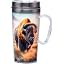 Spoontiques Insulated Travel Mug, 14oz - Double Wall Stainless & Acrylic Drink Cup with Twist Top Lid & Handle - US Air Force