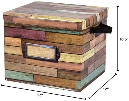 Teacher Reclaimed Wood Storage Box, 13''L x 12''W x 10.5''H