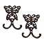 Zingz & Thingz Decorative Cast Iron Animal Wall Hook Collection, 6.5x1x2.5, Seahorse, 2 Count