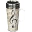 Spoontiques Insulated Travel Mug, 14oz - Double Wall Stainless & Acrylic Drink Cup with Twist Top Lid & Handle - US Air Force