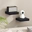 Furinno Tanna Floating Shelves for Wall, 9 x 9 Wall Shelf, Single Set Wall Mounted Floating Shelf with Invisible Bracket, 2-Inch Thick, for Bathroom, Living Room, Bedroom, Home Office, Americano