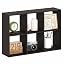 Furinno Rossi 6-Cube Floating Shelves for Wall, Desktop Organizer, Dark Oak | Wall Mount Organizer, Bookshelf, for Home Office, Study Room