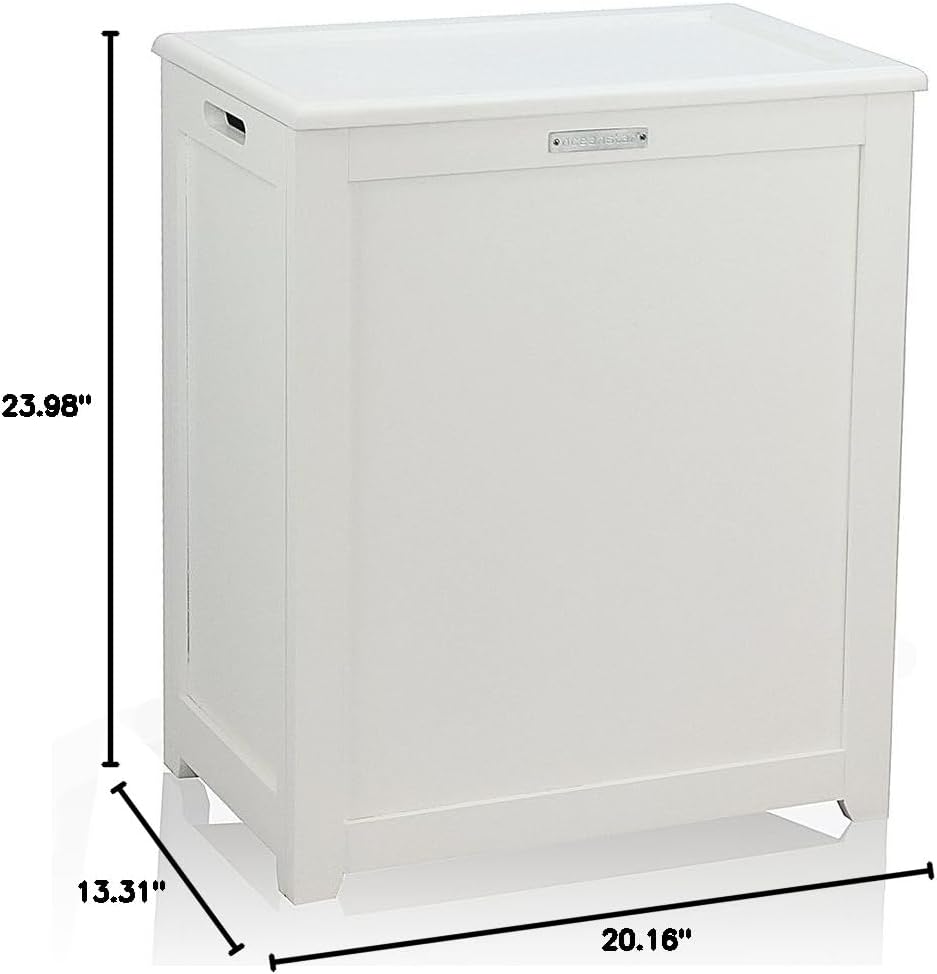 Oceanstar RH5513WHITE Storage Laundry Hamper, White