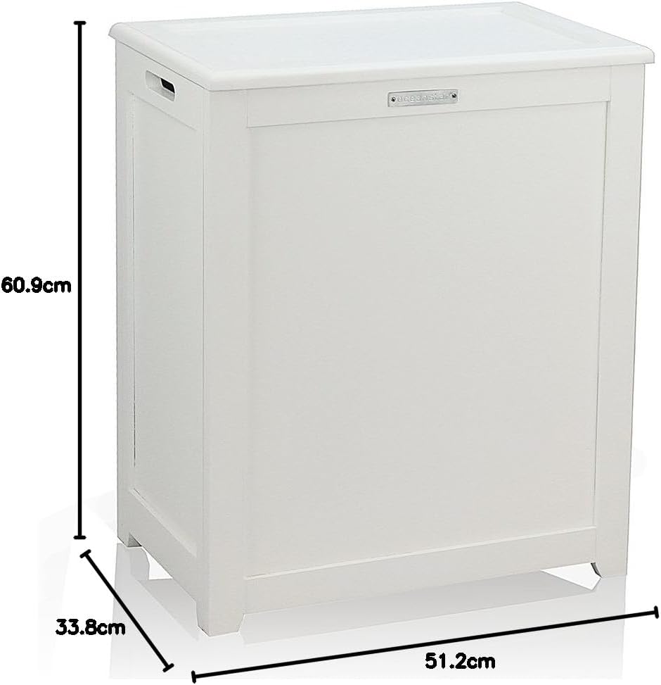 Oceanstar RH5513WHITE Storage Laundry Hamper, White