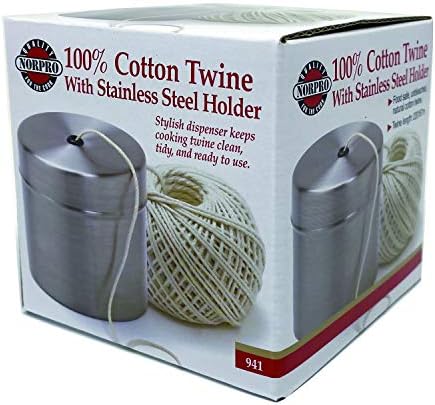 Norpro Stainless Steel Holder with Cotton Cooking Twine, 220 feet