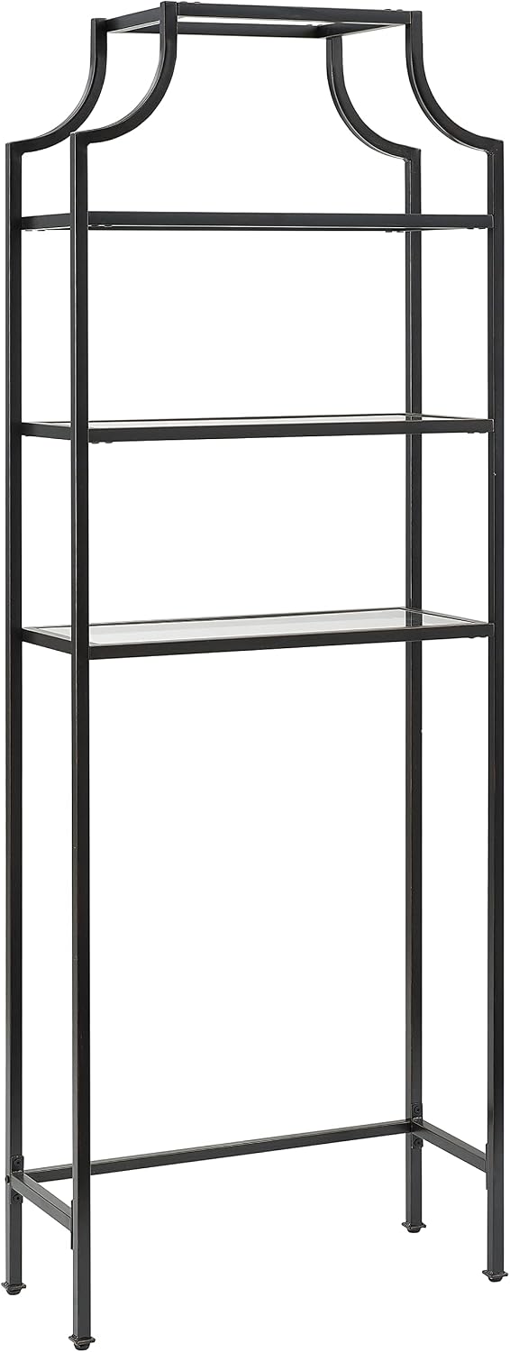 Crosley Furniture Aimee Over The Toilet Storage and Bathroom Organizer with Shelves, Gold