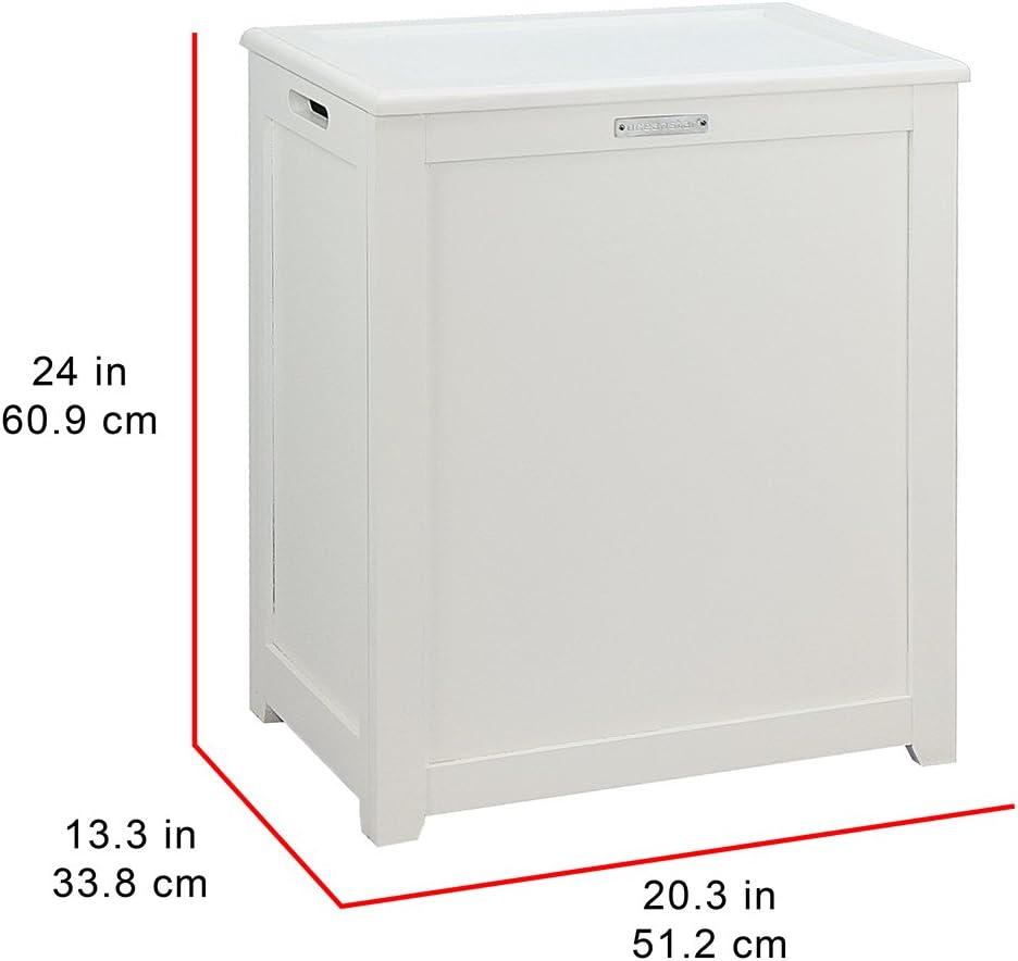 Oceanstar RH5513WHITE Storage Laundry Hamper, White