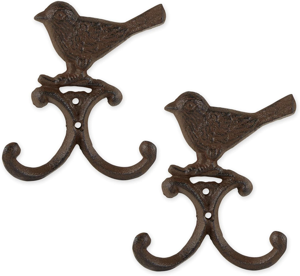 Zingz & Thingz Decorative Cast Iron Animal Wall Hook Collection, 6.5x1x2.5, Seahorse, 2 Count