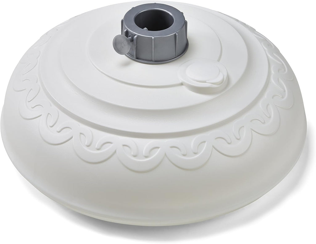 00147, Durable Rust Free Molded Resin, Patio Umbrella Base, 30 pounds Holding Force, 14 1/2" D & 6 1/2" H, Bronze