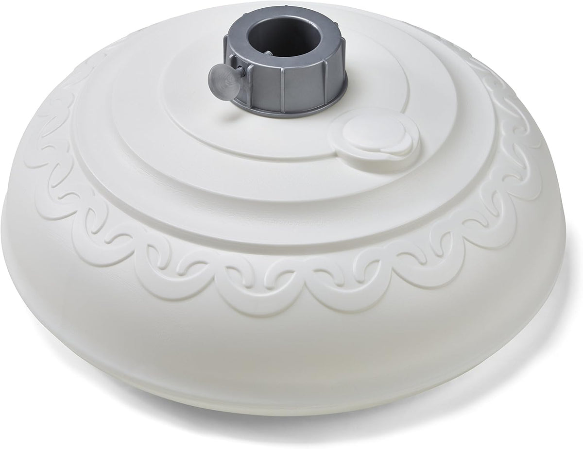 00147, Durable Rust Free Molded Resin, Patio Umbrella Base, 30 pounds Holding Force, 14 1/2" D & 6 1/2" H, Bronze