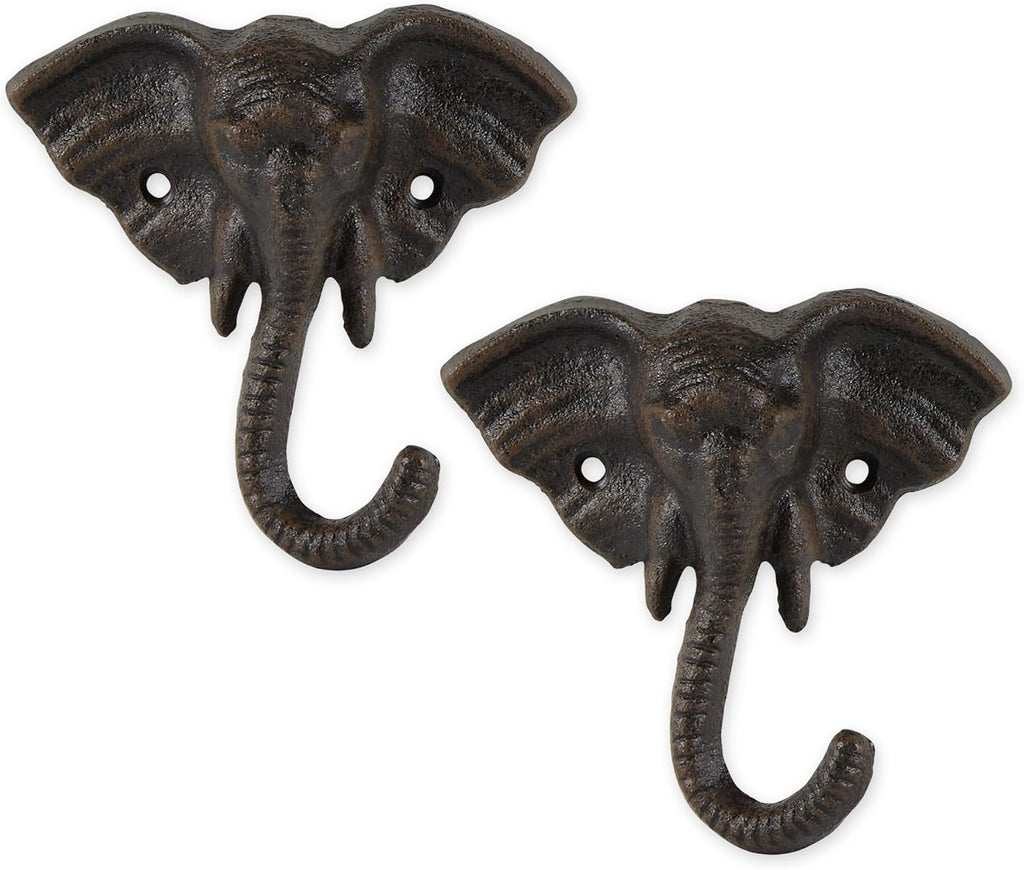 Zingz & Thingz Decorative Cast Iron Animal Wall Hook Collection, 6.5x1x2.5, Seahorse, 2 Count