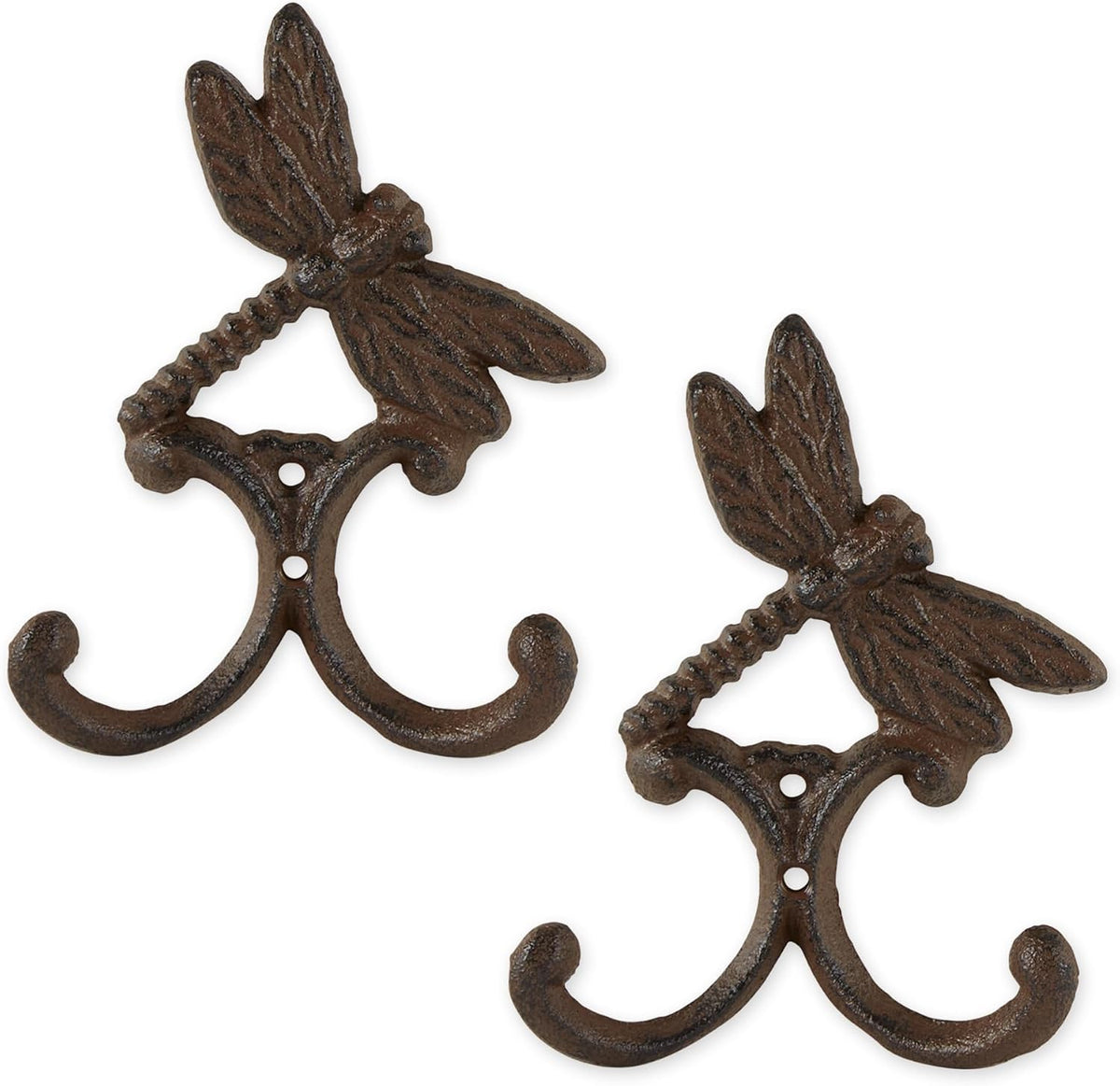 Zingz & Thingz Decorative Cast Iron Animal Wall Hook Collection, 6.5x1x2.5, Seahorse, 2 Count