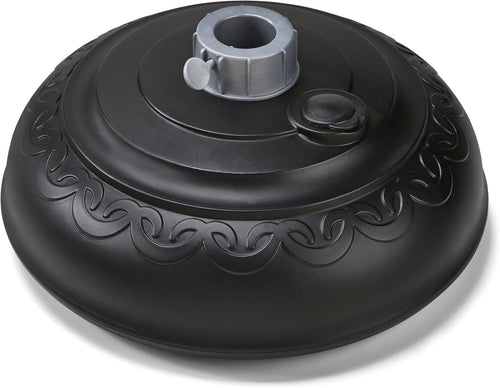 00147, Durable Rust Free Molded Resin, Patio Umbrella Base, 30 pounds Holding Force, 14 1/2" D & 6 1/2" H, Bronze