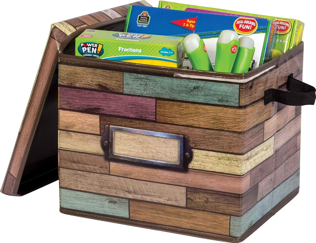 Teacher Reclaimed Wood Storage Box, 13''L x 12''W x 10.5''H