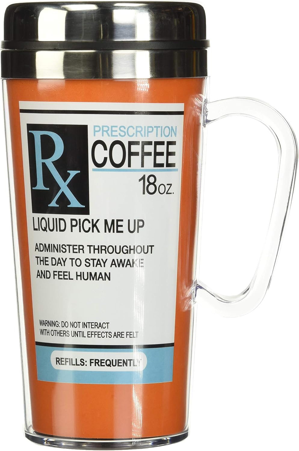 Spoontiques Insulated Travel Mug, 14oz - Double Wall Stainless & Acrylic Drink Cup with Twist Top Lid & Handle - US Air Force