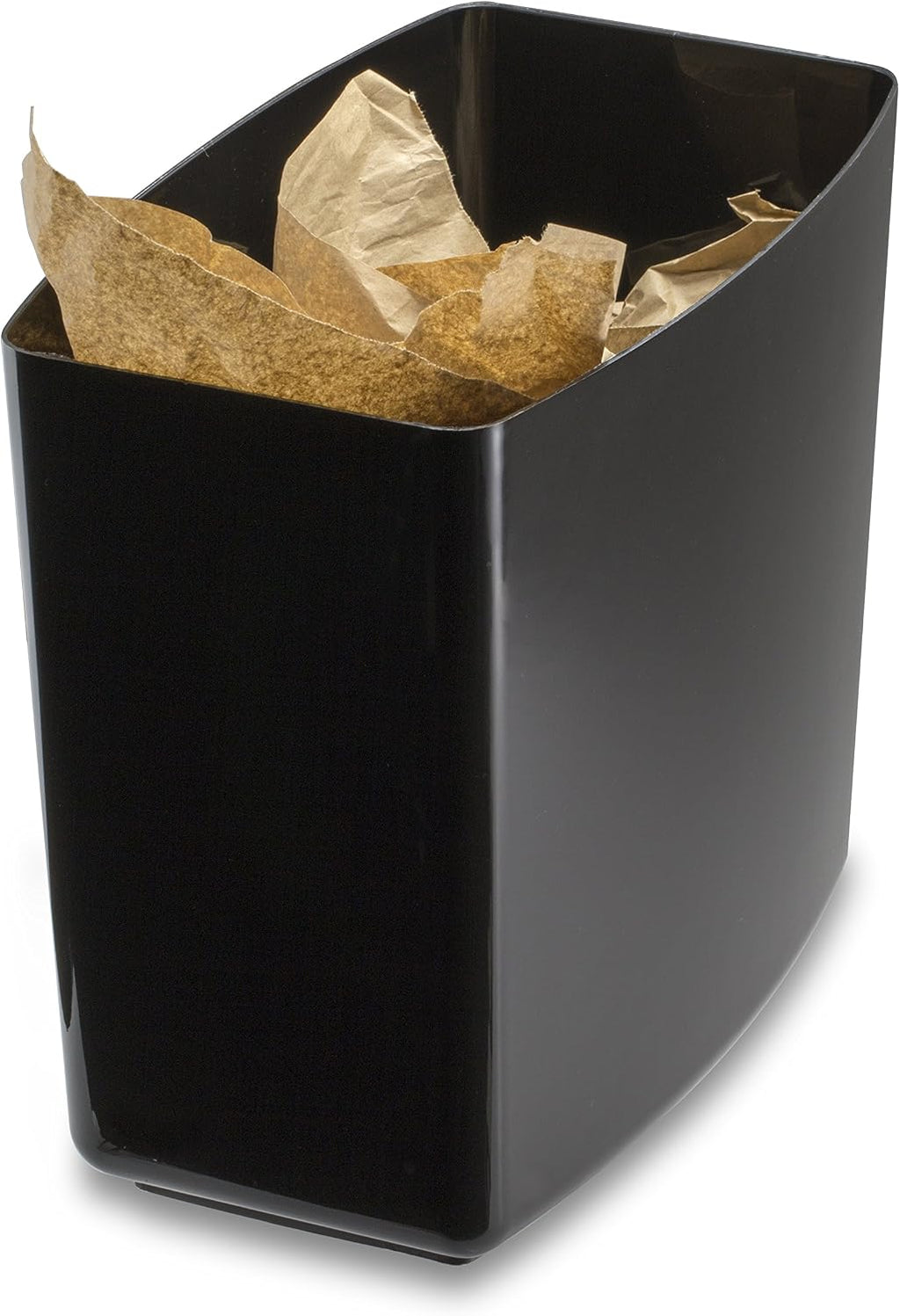 Officemate 2200 Series Executive Waste Basket, 20 Quart Capacity, 13.625 x 8.5 x 12.75 Inches, Black (22262)